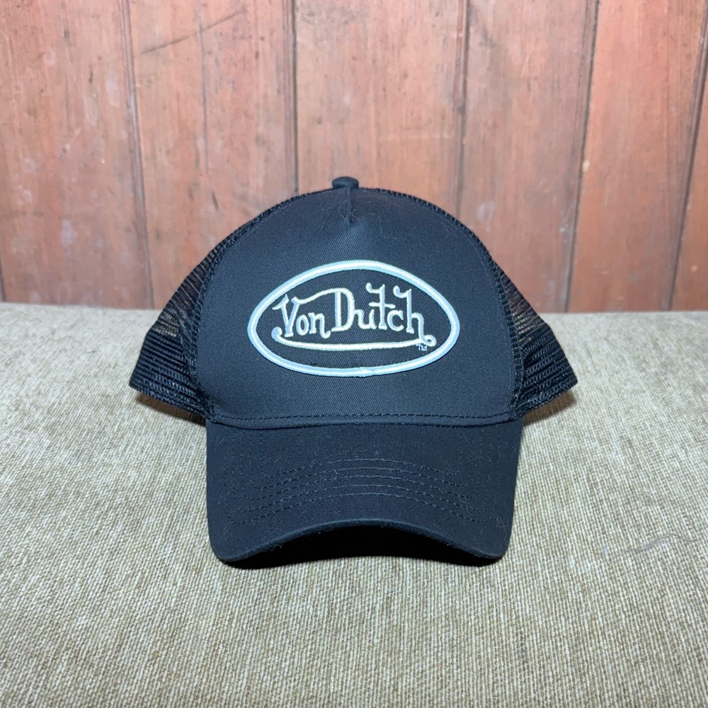 Von Dutch Black Mesh Trucker Cap